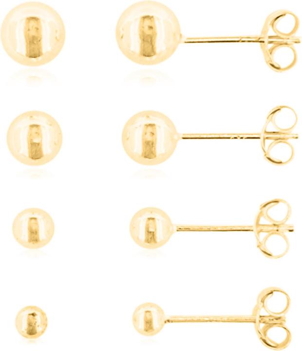 Produktbild Leyda Ohrstecker Kugel (Silber 925 1 Mikron Gelb Vergoldet 18 K)