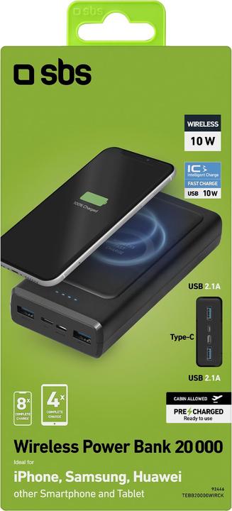 Actual product image SBS Power bank (20000 mAh, 10 W, 74 Wh)