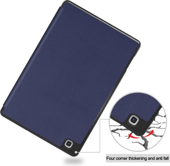 Produktbild Cover-Discount Galaxy Tab S6 Lite - Tri-fold Smart Leder Case dunkelblau (Galaxy Tab S6 Lite 10.4 (2020))