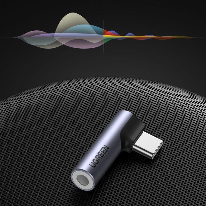Actual product image Ugreen Angle plug (USB Type C, 3.5mm socket)