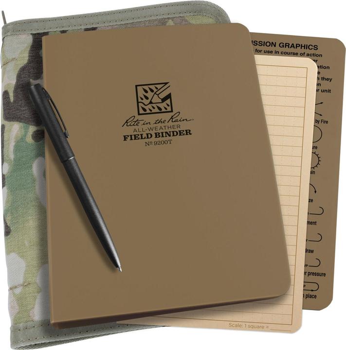 Rite in the Rain Tactical Ring Binder Writing Set (Beige, Multicam, Tan)