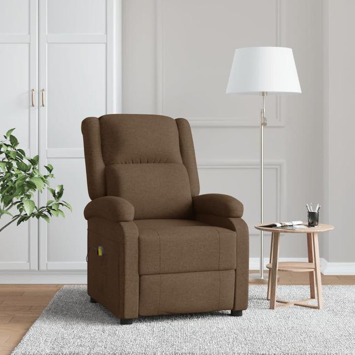 Produktbild VidaXL Massagesessel Fernsehsessel Relaxsessel Sessel Liegesessel Braun Stoff