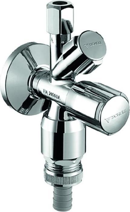 Image du produit Schell Robinet d'angle combiné COMFORT chromé, avec aérateur de tuyau 3/8 pouce