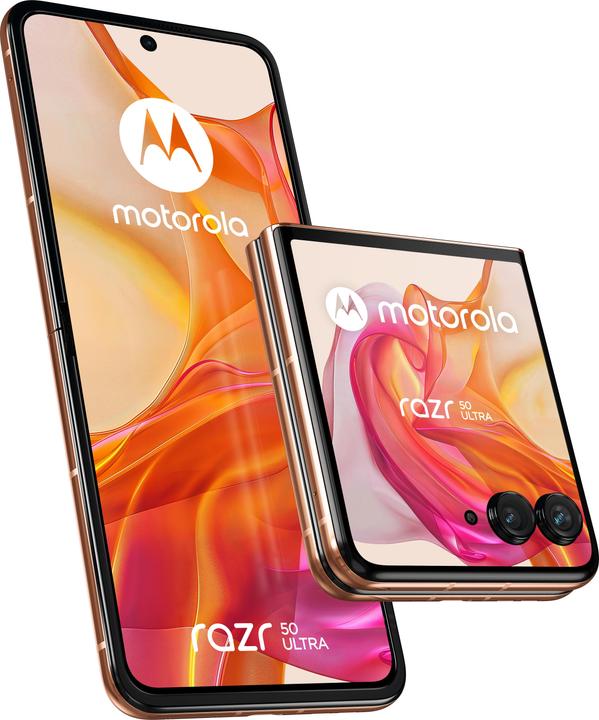 Produktbild Motorola Razr 50 Ultra (512 GB, Peach Fuzz, 6.90", SIM + eSIM, 50 Mpx, 5G)