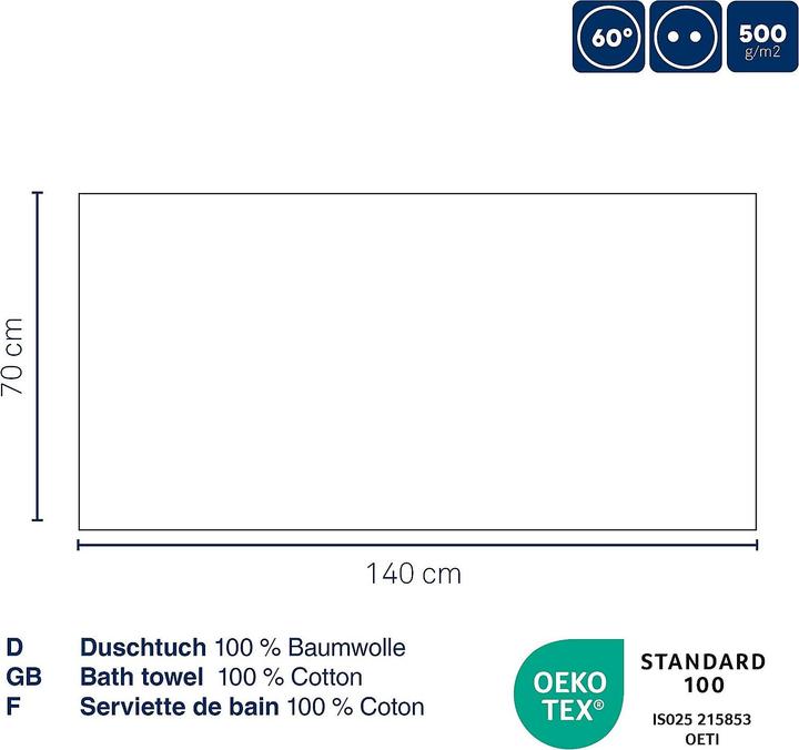 Image du produit Kela Serviette de bain Ladessa (140 x 70 cm)