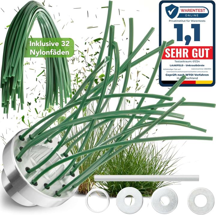 Actual product image Laakfeld Unkrautbürste für Freischneider & Motorsense (Weed whacker, Garden machinery attachment)