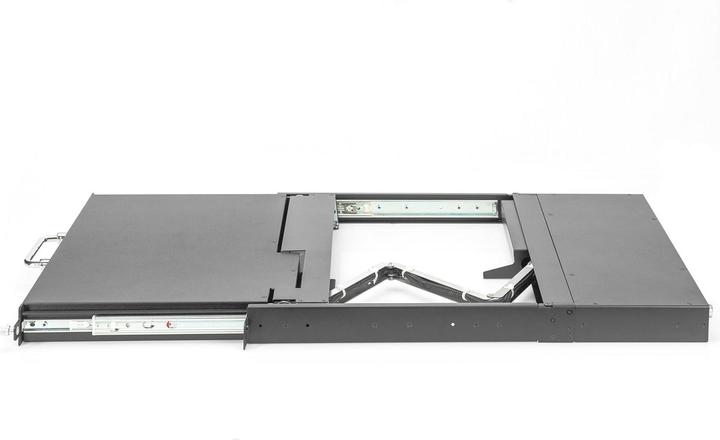 Actual product image Digitus Module. 43.2cm HD LCD TFT console, 16 port VGA,FR with 16 port VGA KVM, FR keyboard, RAL 9005 black