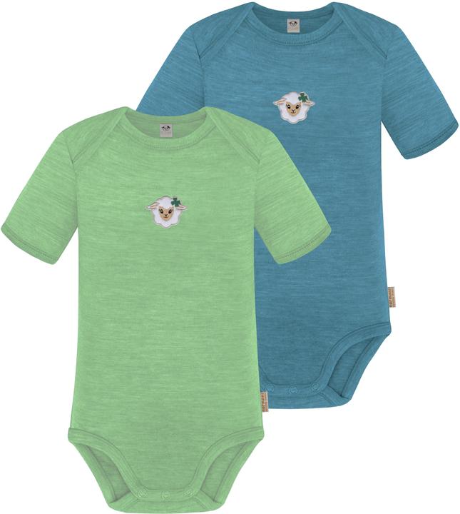 Normani 2er Set Baby Merino Body Kurzarm „Tauranga" - 9293