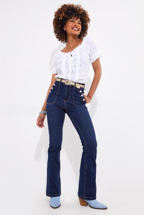 Actual product image Joe Browns Broderie Short Sleeve Top (34)