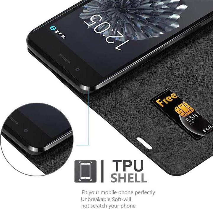 Productafbeelding Cadorabo Boek Onzichtbare Magneethoes (BQ Aquaris X5 Plus)