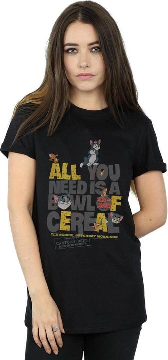 Actual product image Tom & Jerry Womens/Ladies All You Need Is Cotton Boyfriend T-Shirt (XXL)