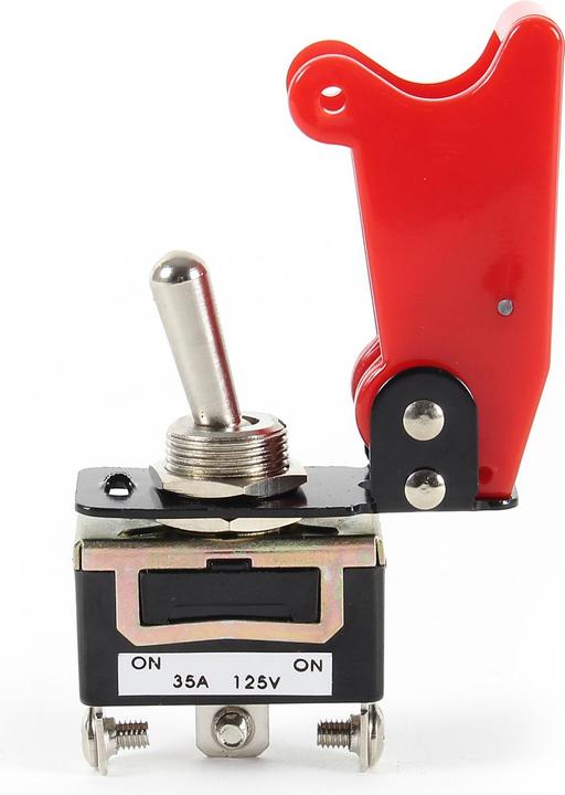 Actual product image Wiltec Kill-Switch, Knock-Out Red 35A 12V - Toggle Switch ON-OFF-ON