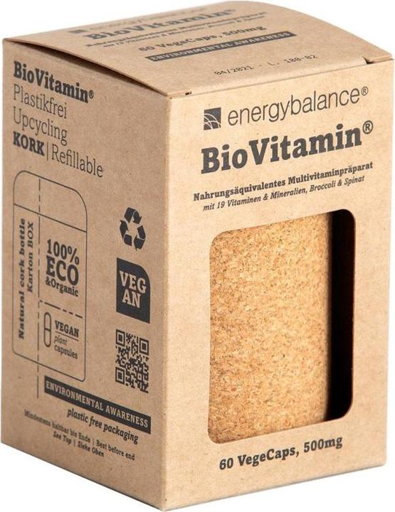 Actual product image Energybalance Bio Vitamin Food Equivalent Multivitamin 500mg (60 Piece, Capsules, 500 g)