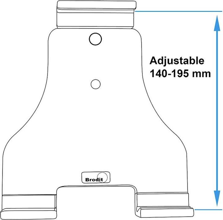 Actual product image Brodit 727071 Universal tablet holder USB Type C