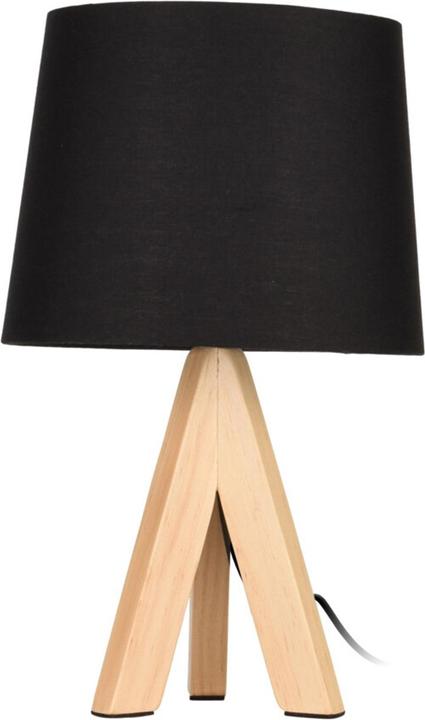 Produktbild Koopmann Tischlampe schwarz mit Holzbeinen (E14)
