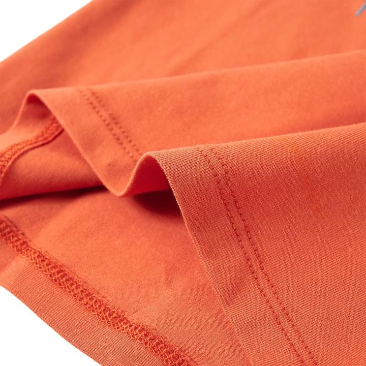 Immagine prodotto VidaXL Camicia da bambino a maniche lunghe arancione scuro 140,Materiale: 95 (140)