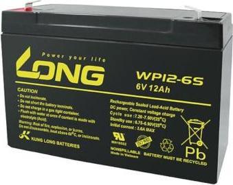Image du produit Long WP12-6S WP12-6S Batterie au plomb 6V 12Ah Plomb non tissé (AGM) (L x H x P) 151 x 99 x 50mm Fiche (6 V, 12 Ah)