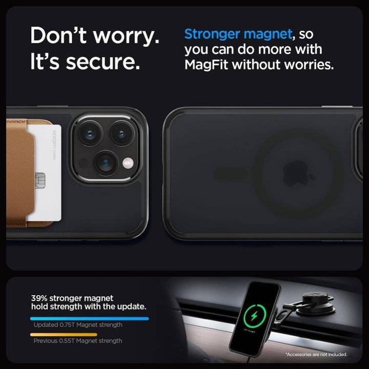 Produktbild Spigen Ultra Hybrid MAG iPhone 16 Pro MagSafe frost black ACS08134 (Apple iPhone 16 Pro)