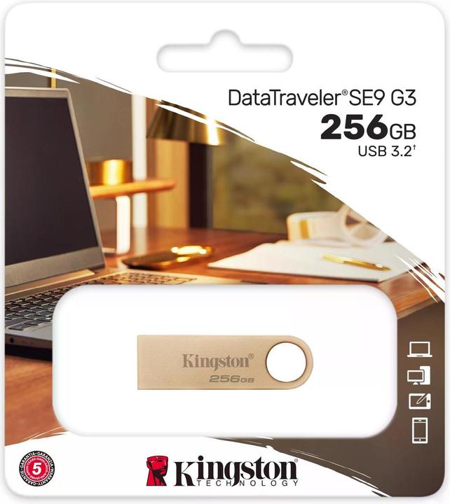 Image du produit Kingston DataTraveler SE9 G3 (256 Go, USB 3.2, USB-A)