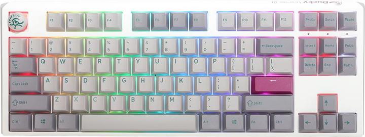 Actual product image Ducky One 3 Mist Grey TKL Gaming Keyboard, RGB LED - MX-Blue (DE, Cable)