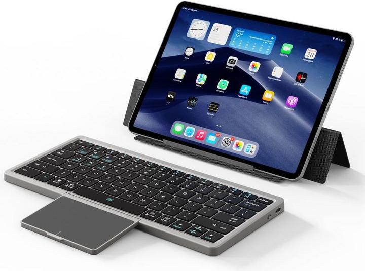 Actual product image Dux Ducis OK Series Wireless Bluetooth Keyboard with Touchpad - Black (US, Various)