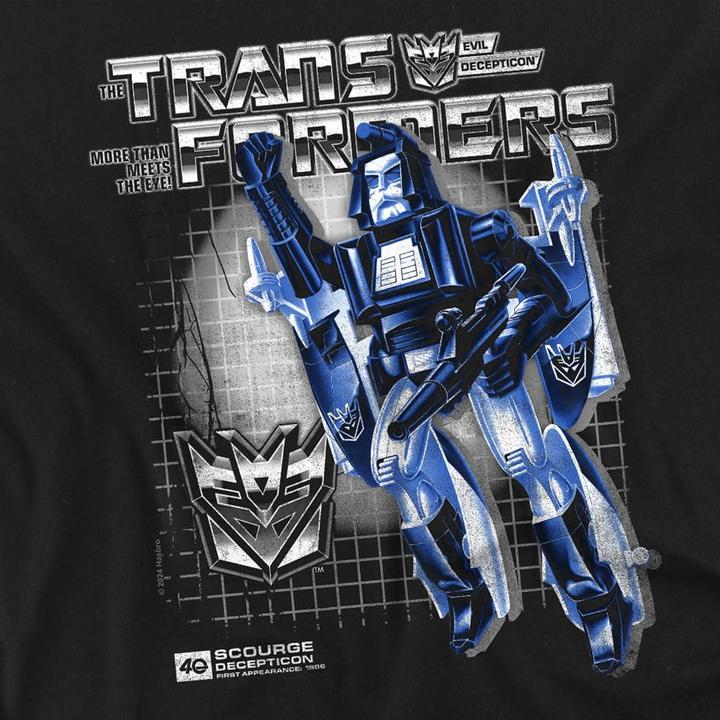 Actual product image Transformers Mens Scourge Box 40th T-Shirt (XL)