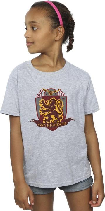 Actual product image Girls Gryffindor Chest Badge Cotton T-Shirt (128)