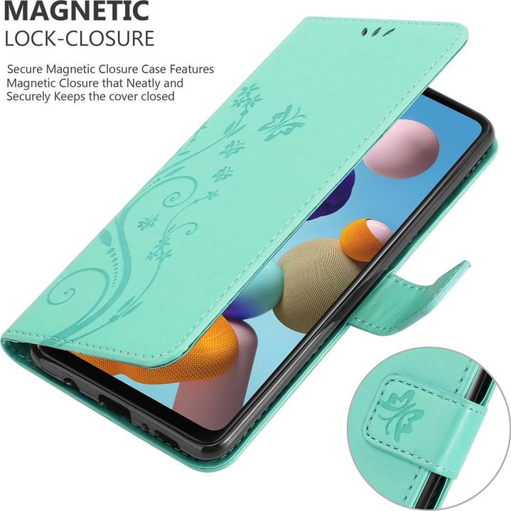 Actual product image Cadorabo Flower Book Cover (Samsung Galaxy A21s)