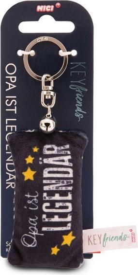 Image du produit Magni NICI Schlüsselanhänger Mini Plüschkissen Opa ist legendär mit Glöckchen 8cm