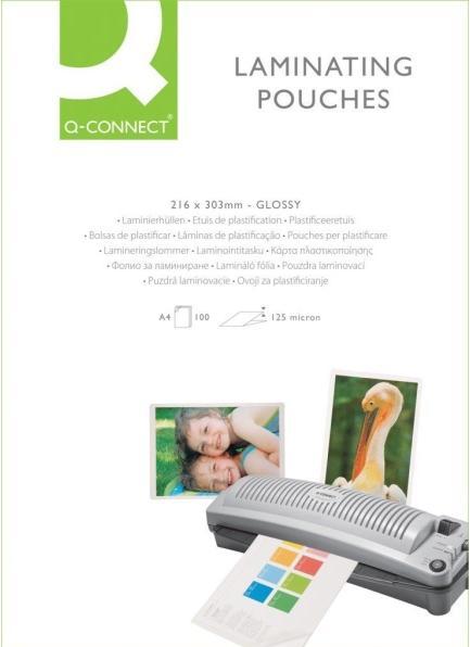Image du produit Q-Connect Films de plastification brillants (A4, 100 pièce(s), 125 µm)
