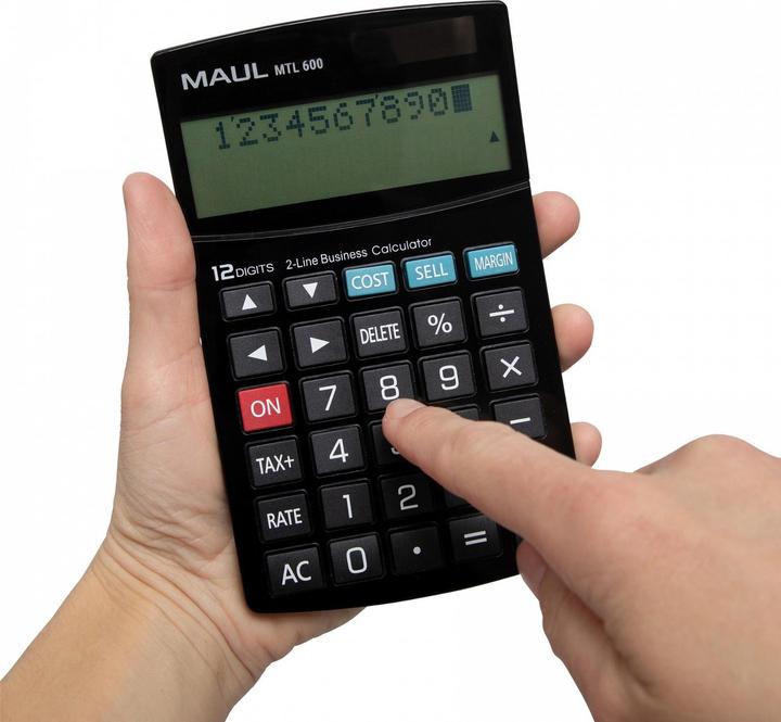 Produktbild Maul Taschenrechner MTL600 Schwarz (Solarzellen)