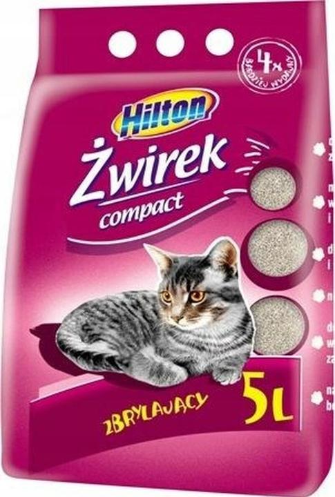 Productafbeelding Hilton Bentoniet Compact klonterende kattenbakvulling + gras - 5 liter (Snel absorberend, Bindmiddel)