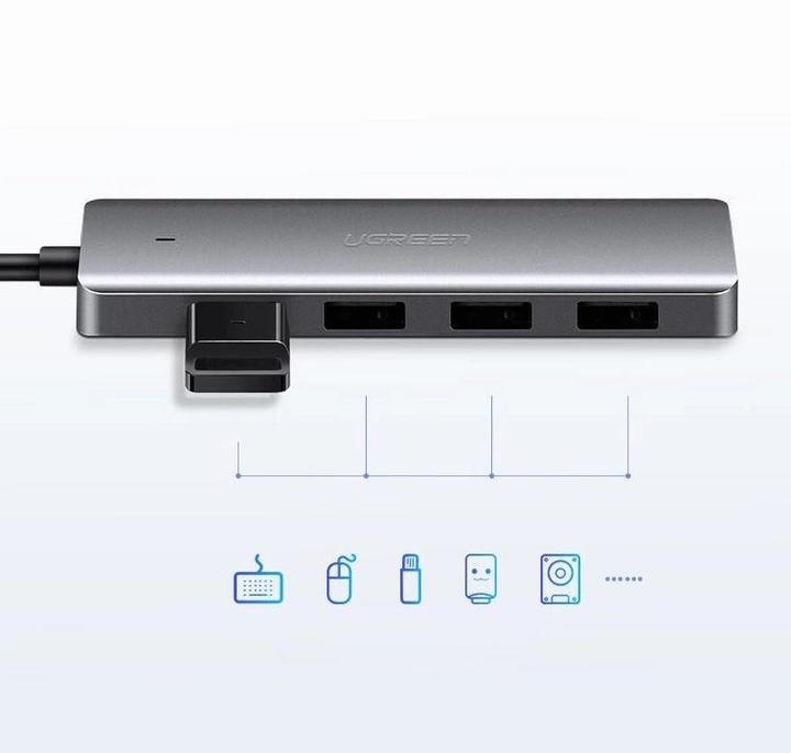 Produktbild Ugreen USB 3.0 Hub 4-Port 50985 (USB-A, 4 Ports)