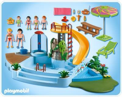 Image du produit Playmobil Piscine extérieure avec toboggan (4858, Playmobil Family Fun)