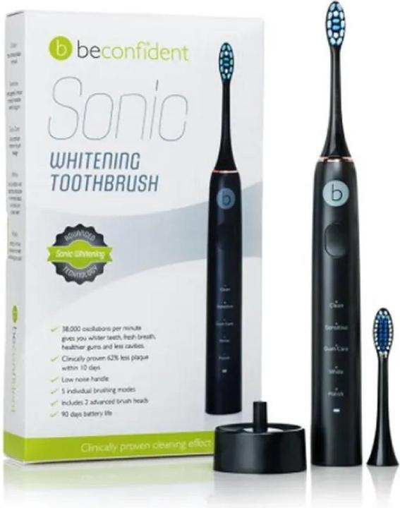 Immagine prodotto Beconfident Spazzolino elettrico sbiancante SONIC #nero/oro rosa (Spazzolino sonico)