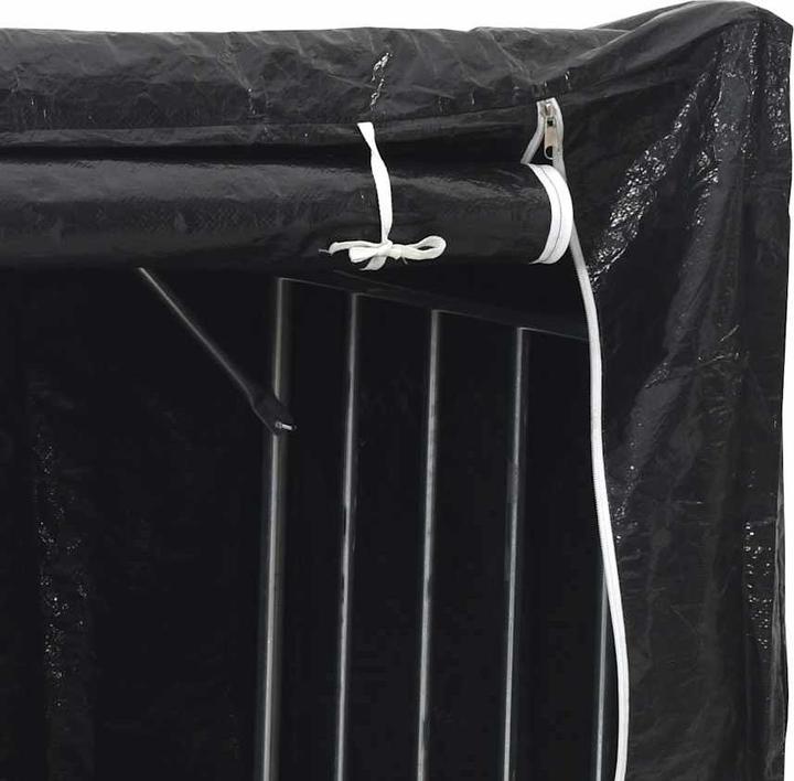 Produktbild VidaXL Brennholzregal mit Regenschutz 100x40x200 cm Verzinkter Stahl (100 x 40 x 200 cm)