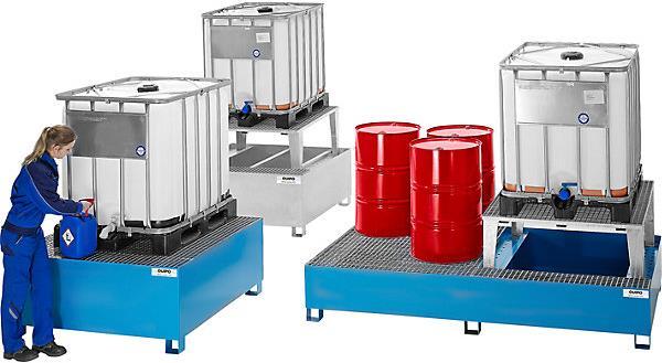 Actual product image eurokraft basic Steel sump tray for tank container IBC/KTC (1100 l)