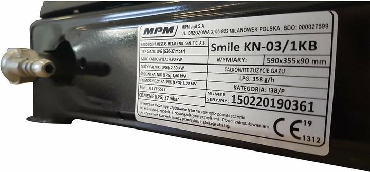 Image du produit MPM SMILE-KN-03/1KB Plan de travail Plaque de cuisson à gaz 3 zone(s)