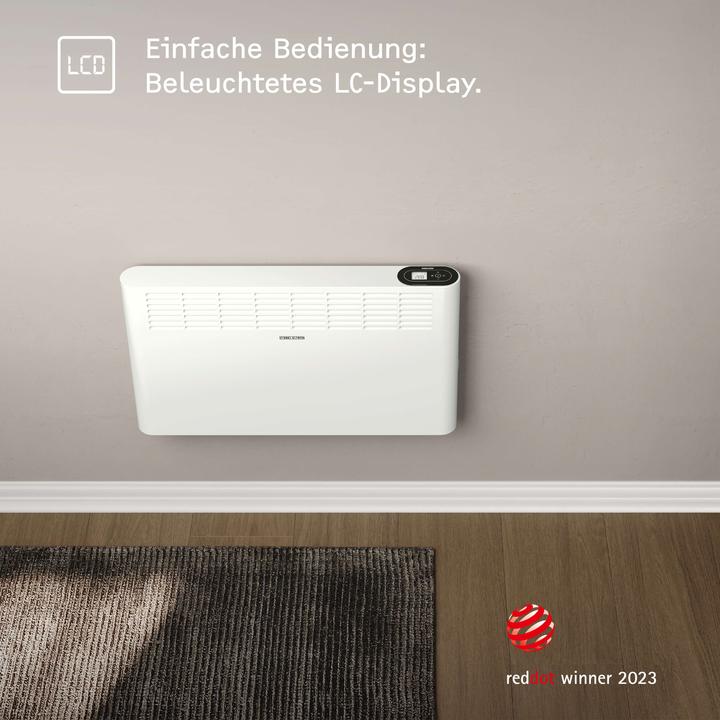 Produktbild Stiebel Eltron CNS 2500 Plus LCD, 2,5 kW Wandkonvektor für ca. 30 m², TÜV geprüft (2500 W)