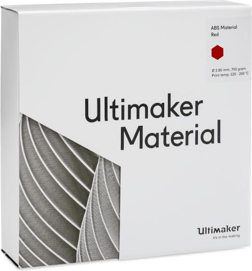 Actual product image Ultimaker Abs (ABS, 2.85 mm, 750 g, Red)