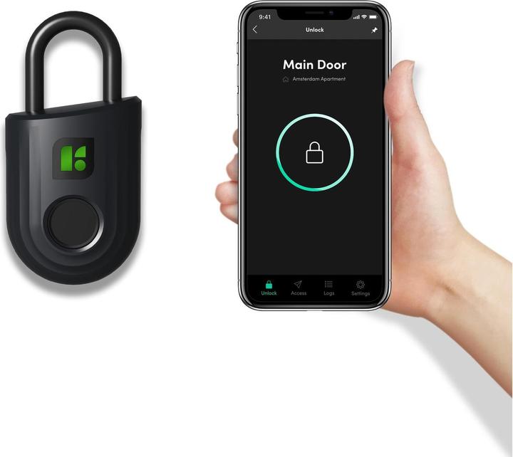 Immagine prodotto Igloohome Lucchetto Lite, impronta digitale, nero