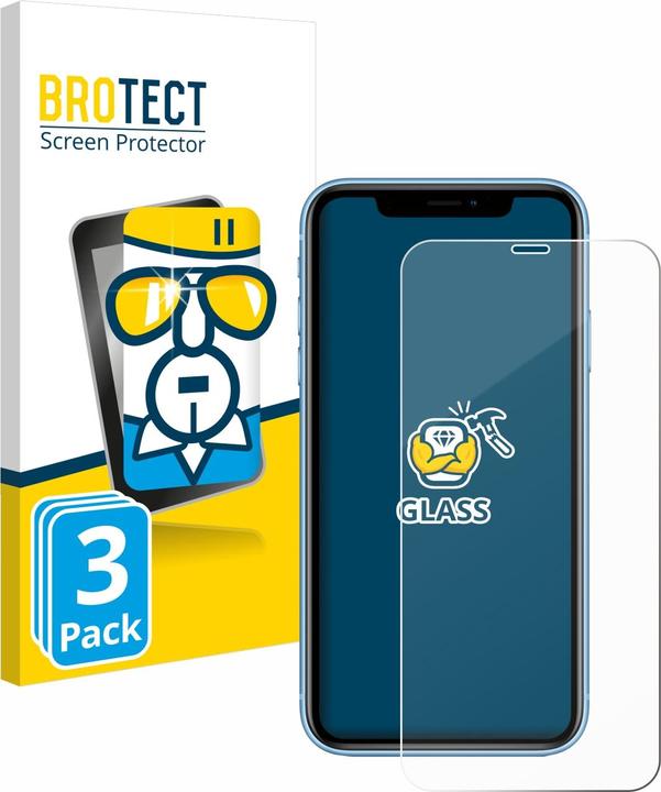 Produktbild BROTECT Panzerglas Hartglas Displayschutz (3 Stück, Apple iPhone XR)