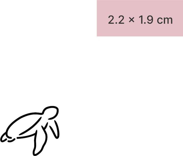 Actual product image minink Temporary tattoo - Small turtle