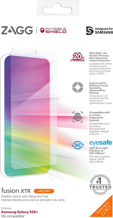Immagine prodotto Zagg Fusion XTR con D3O (1 Pezzo/i, Samsung Galaxy S22+)