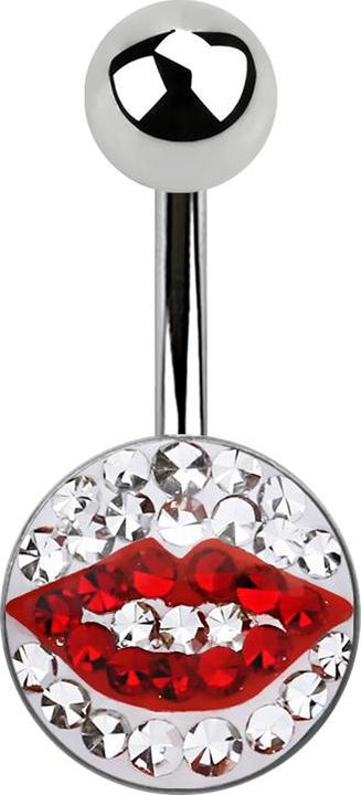 Image du produit Star Piercing Banane argentée avec bouche à baiser (Acier chirurgical 316L)