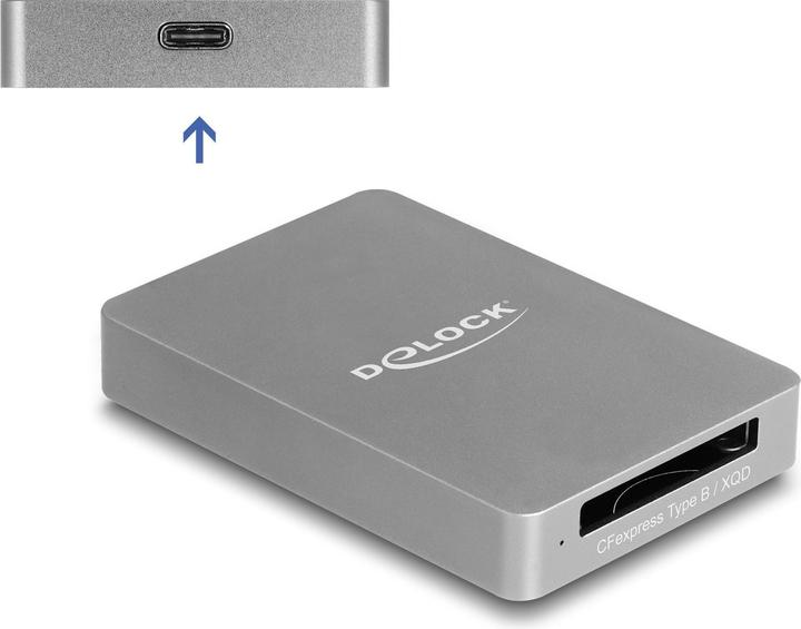 Image du produit Delock Lecteur de cartes USB Type-C dans un boîtier en aluminium pour CFexp