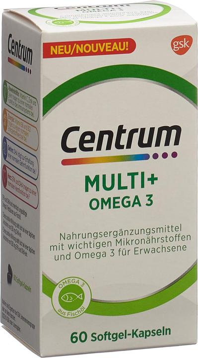 Produktbild Centrum Multi plus Omega 3 (60 Stück, Kapseln, 120 g)