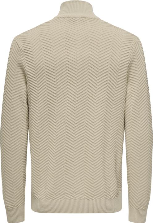 Produktbild Only & Sons Onsmace Reg 12 Herringbon Half Zip Knit (L)
