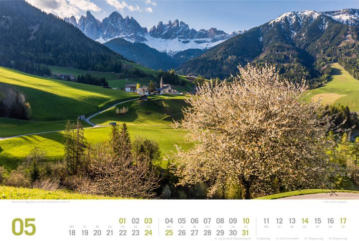 Image du produit Südtirol - von Bozen bis zu den drei Zinnen - ReiseLust Kalender 2026 (45 x 33 cm, Couverture rigide, Allemand)