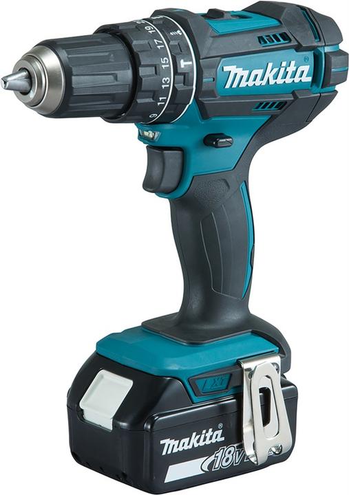 Image du produit Makita DHP482RTJ 18V 2x perceuse à percussion à batterie rechargeable (Fonctionnement sur batterie)